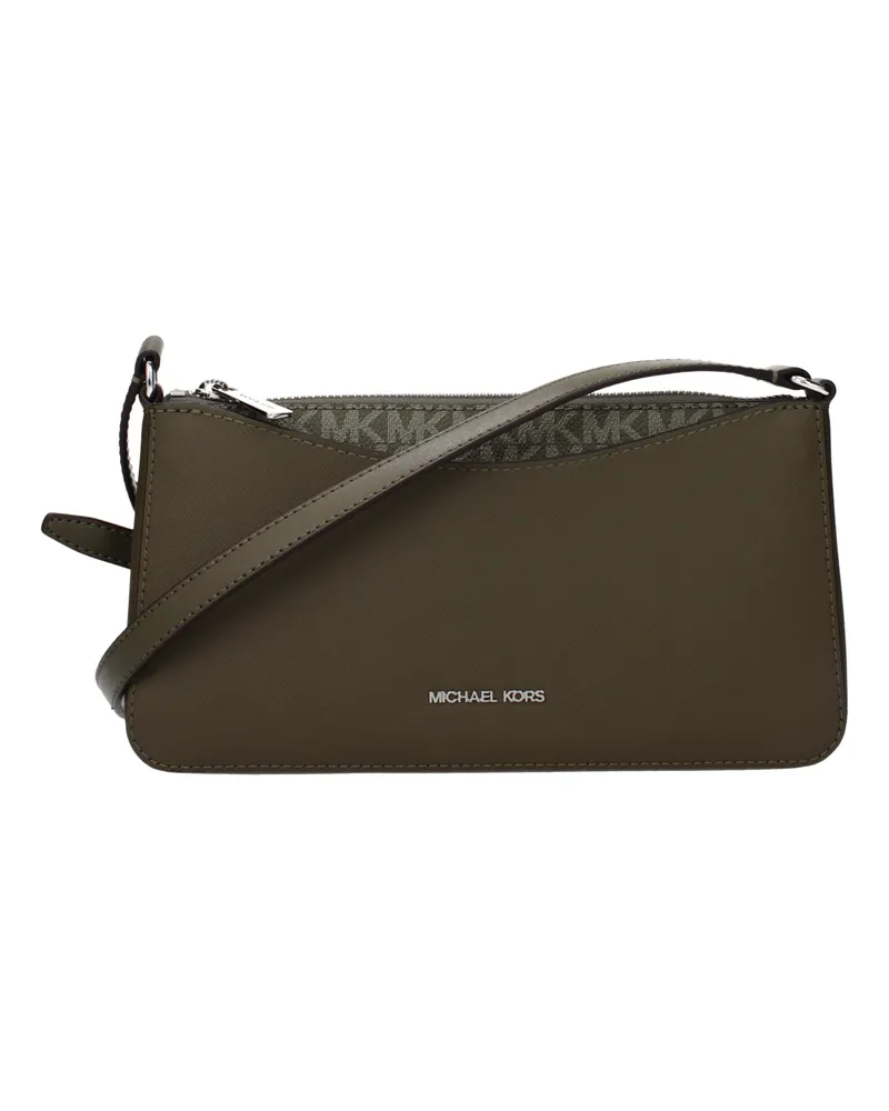Michael Kors Arden Damens Umhängetasche aus grünem/olivgrünem Stoff -