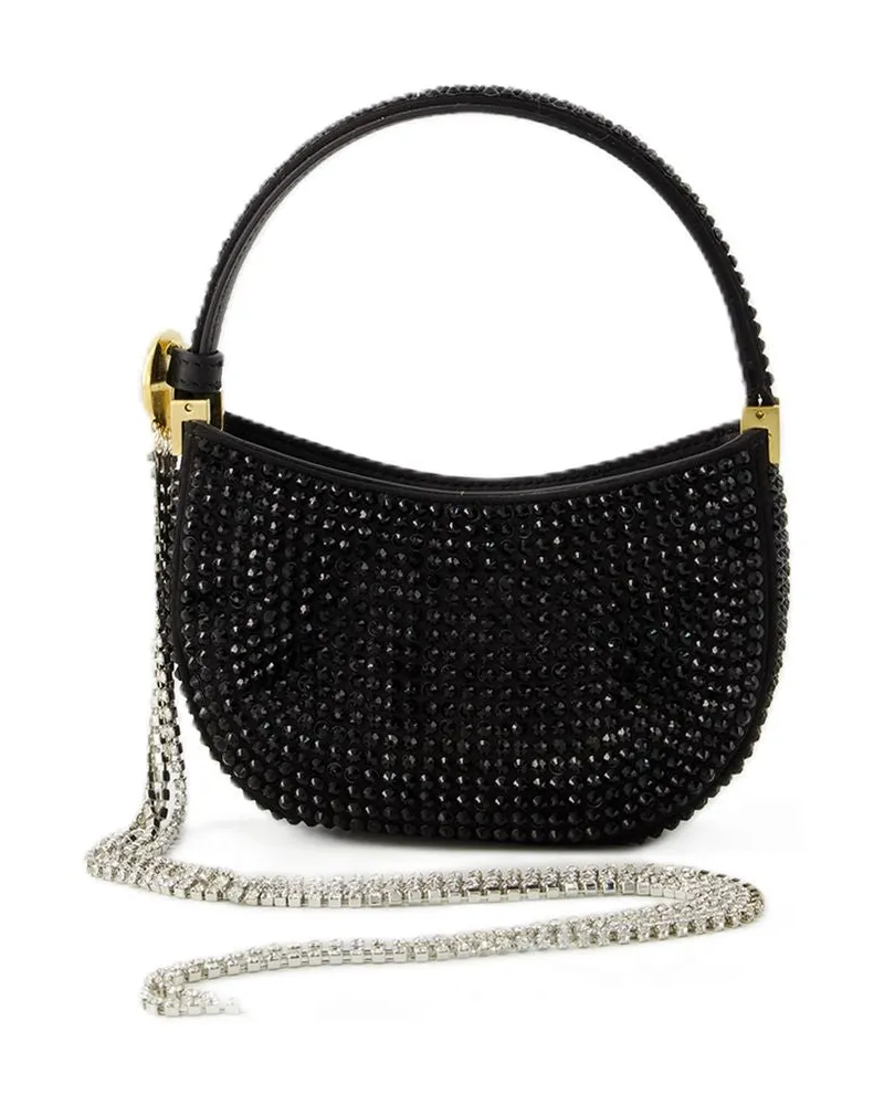 Magda Butrym Micro Vesna Crystal Hobo Bag  Cristal Black Schwarz