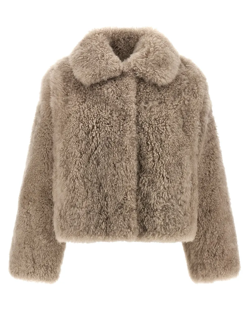 Yves Salomon Langhaariges Fell Beige