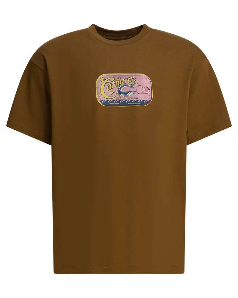 Carhartt WIP S/S „Sardinas“ T-Shirt mit Rundhalsausschnitt Brown