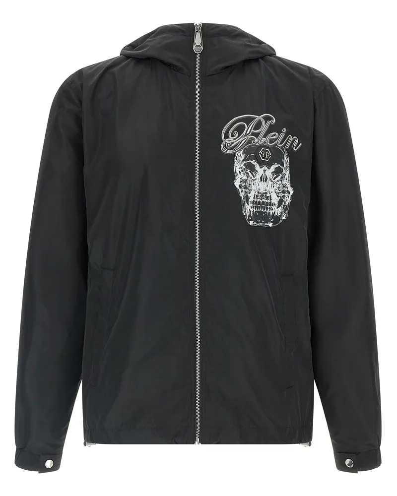 Philipp Plein Anorak „Glass Skull Black