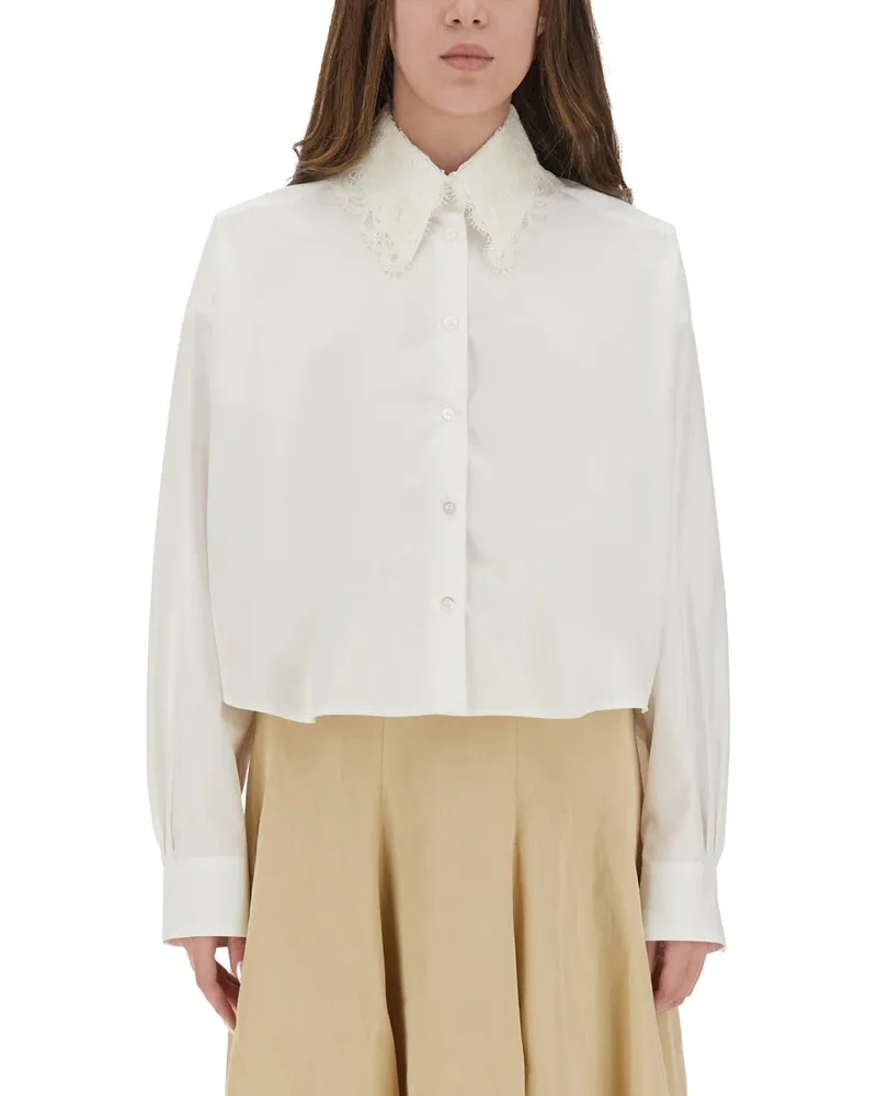 Fabiana Filippi Poplin Cropped Shirt White