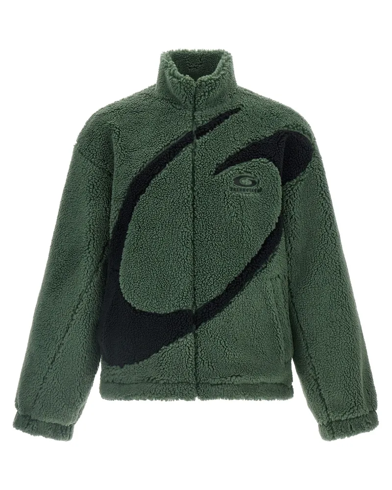Balenciaga Sherpa-Jacke Green