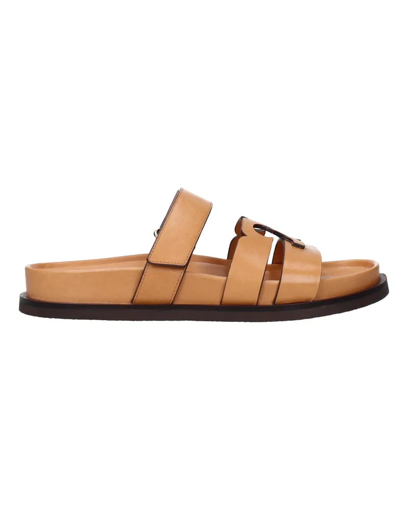 Tory Burch Loafer und Clogs Damens Braunes/kamelfarbenes Leder -