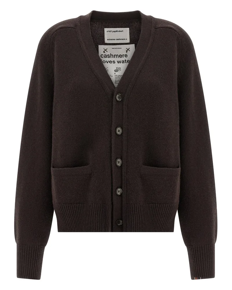 extreme cashmere Extremer Kaschmir 'N ° 437 Papilli Short' Cardigan Brown
