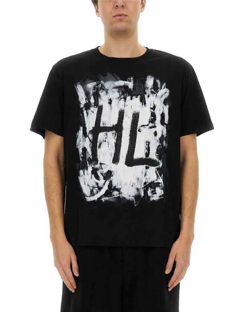 Helmut Lang Scribble T -Shirt Black