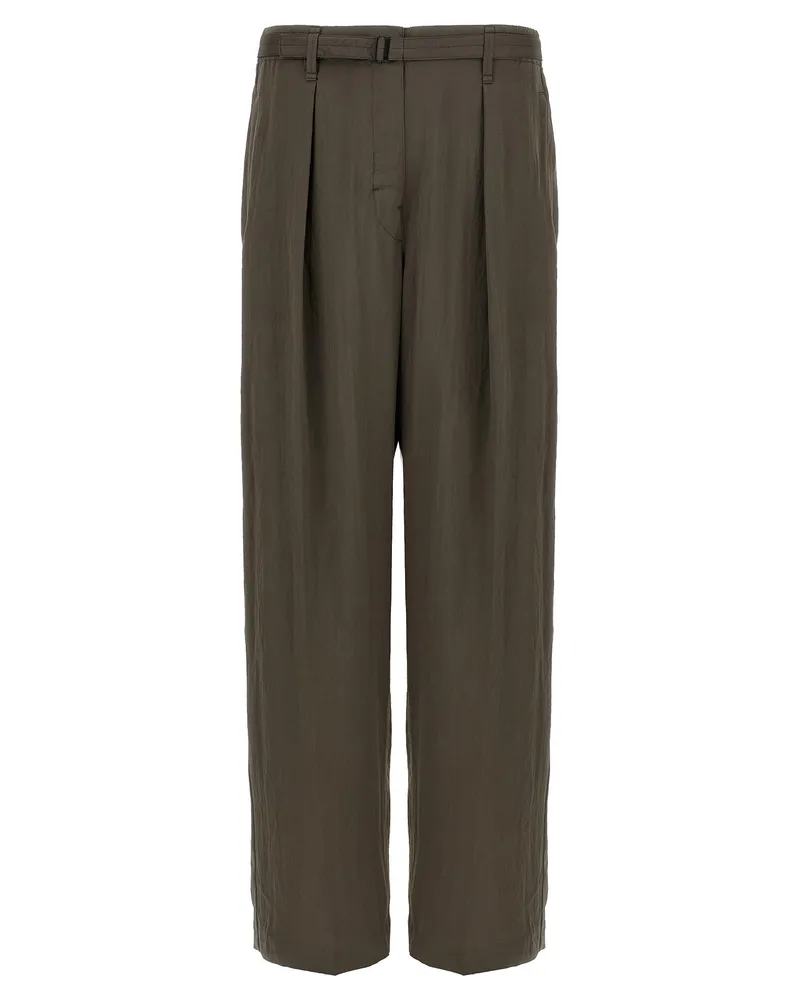 Christophe Lemaire Gürtelhose Brown