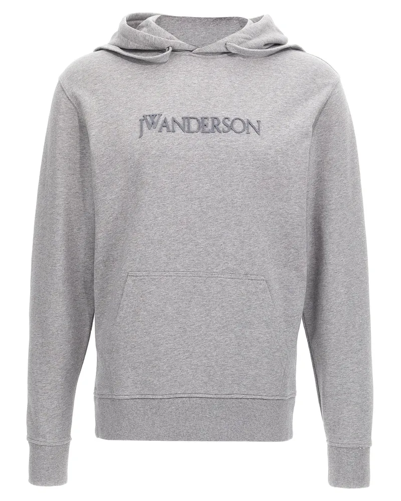 J.W.Anderson Logo Stickerei' Sweatshirt Gray