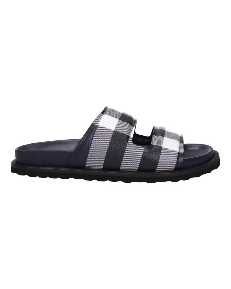 Burberry Pantoffeln und Hufe Männer Stoff schwarz/Elfenbein -