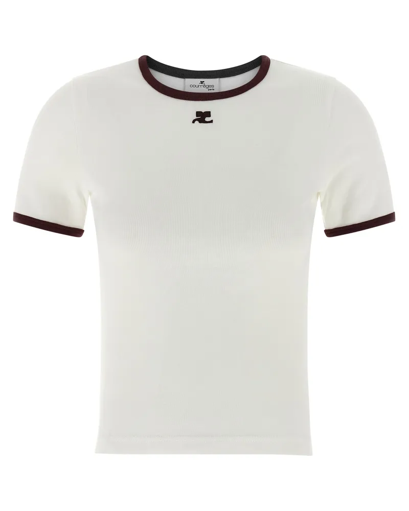 Courrèges Courreves 'Signature Contrast' T -Shirt White
