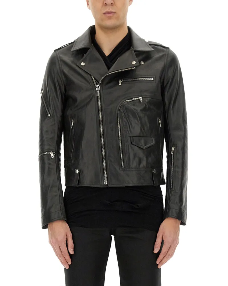 Rick Owens Leder Bauhaus Jacke Black
