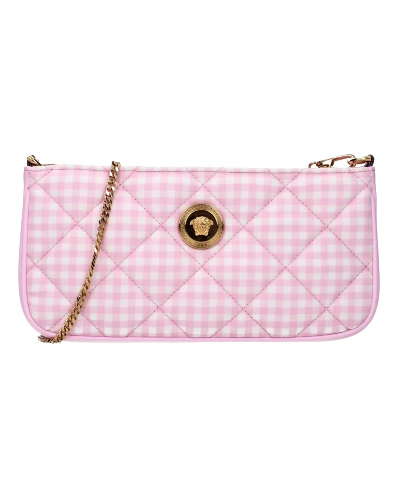 Versace Damens Umhängetasche Stoff Rosa/Pastellrosa -