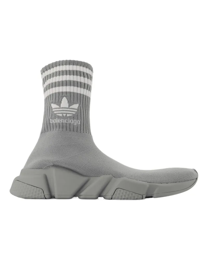 Balenciaga Speed ​​Lt Adidas Sneakers  Grau/Logo Weiß Grey