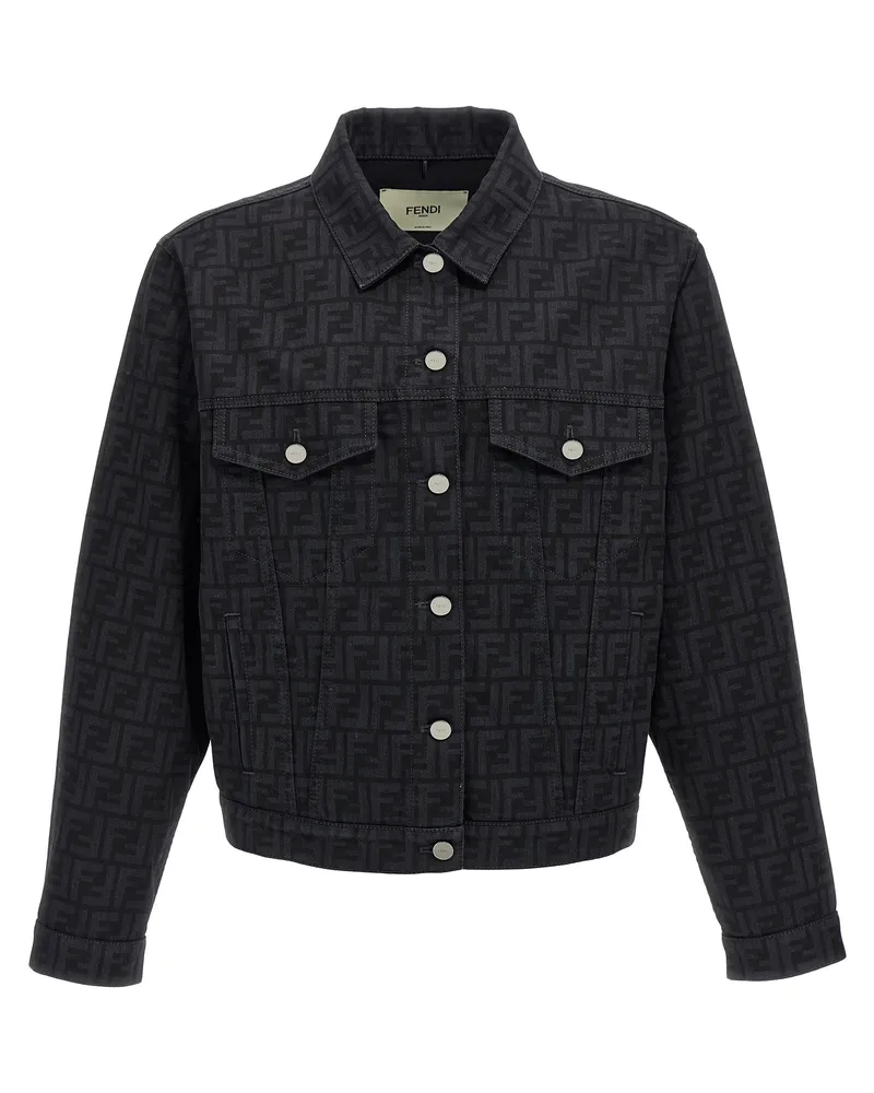 Fendi ff' Jeansjacke Black