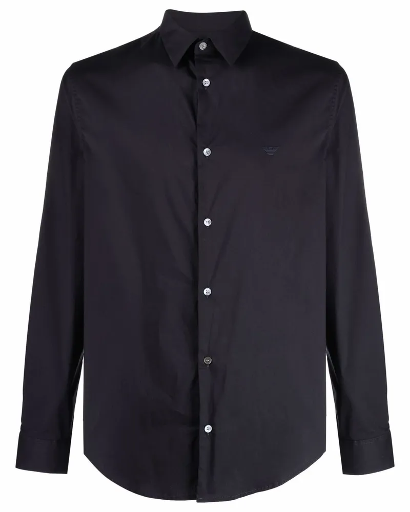 Emporio Armani Baumwollhemd Blue