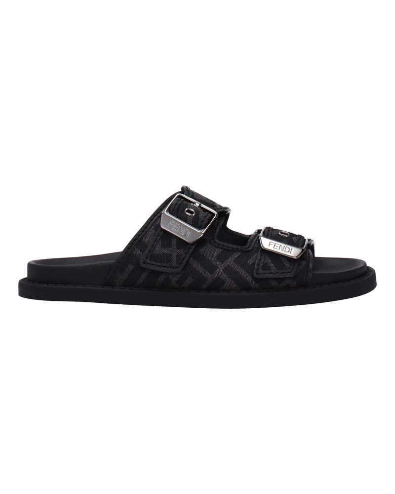 Fendi Hausschuhe und Clogs Herrens Stoff Grau/Schwarz -