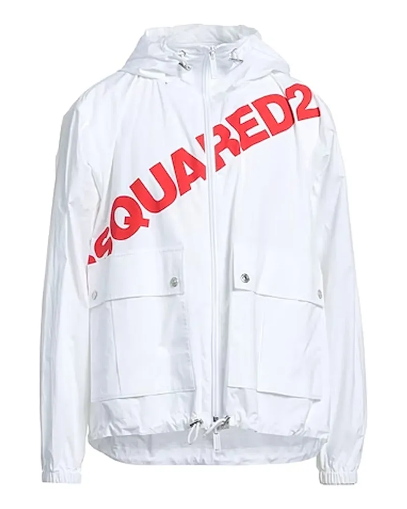 Dsquared2 DSQUORT2 LOGO HOODED Windbreaker White