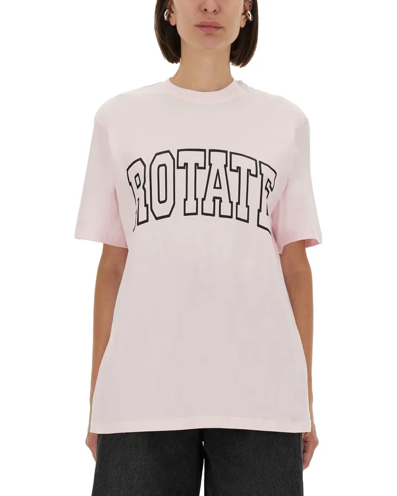 ROTATE Birger Christensen Drehen Sie Birger Christensen Jersey T -Shirt Pink