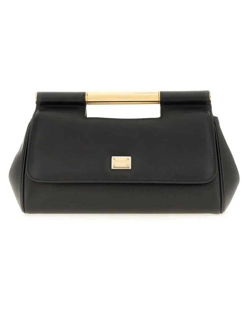 Dolce & Gabbana Handtasche "Sizilien" Kupplungsmedium Black