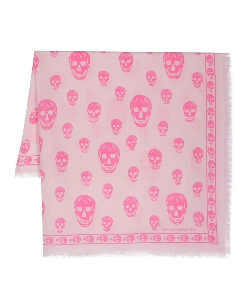 Alexander McQueen Alexander MC Queen Biker Schädel Wollschal Rosa