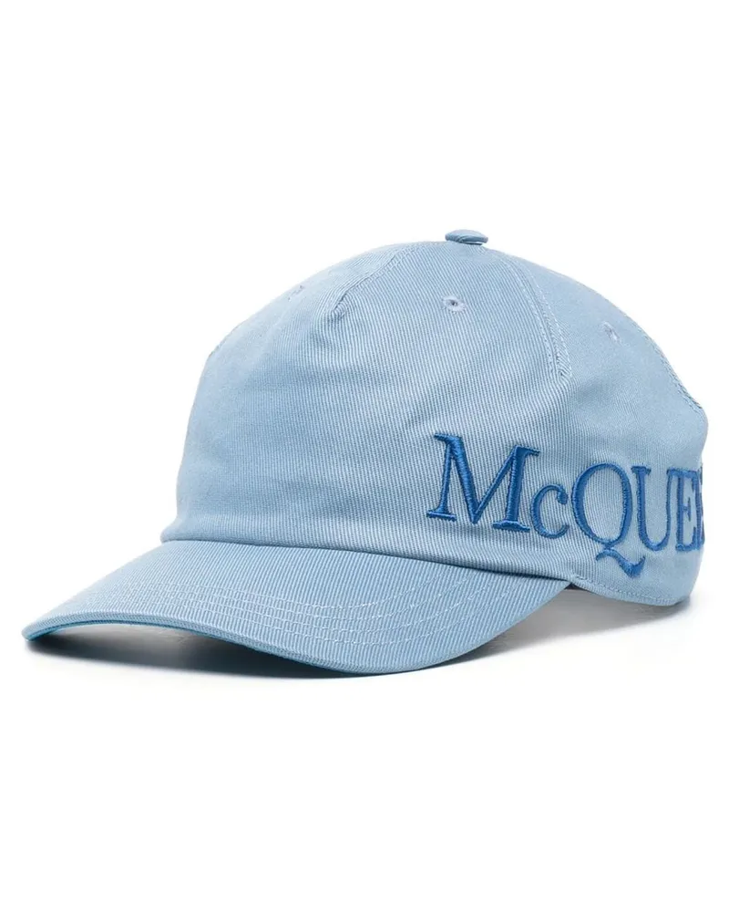 Alexander McQueen Alexander MC Queen Logo Baseballkappe Blue