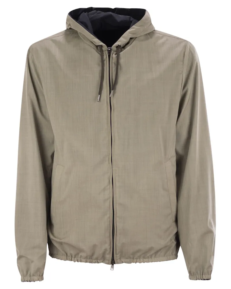 Herno Reversible Kapuzenjacke Beige