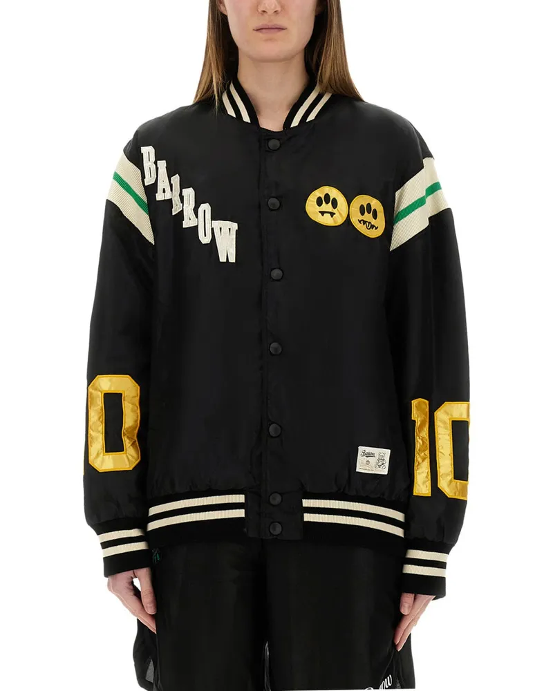 BARROW Satin Bomberjacke Black
