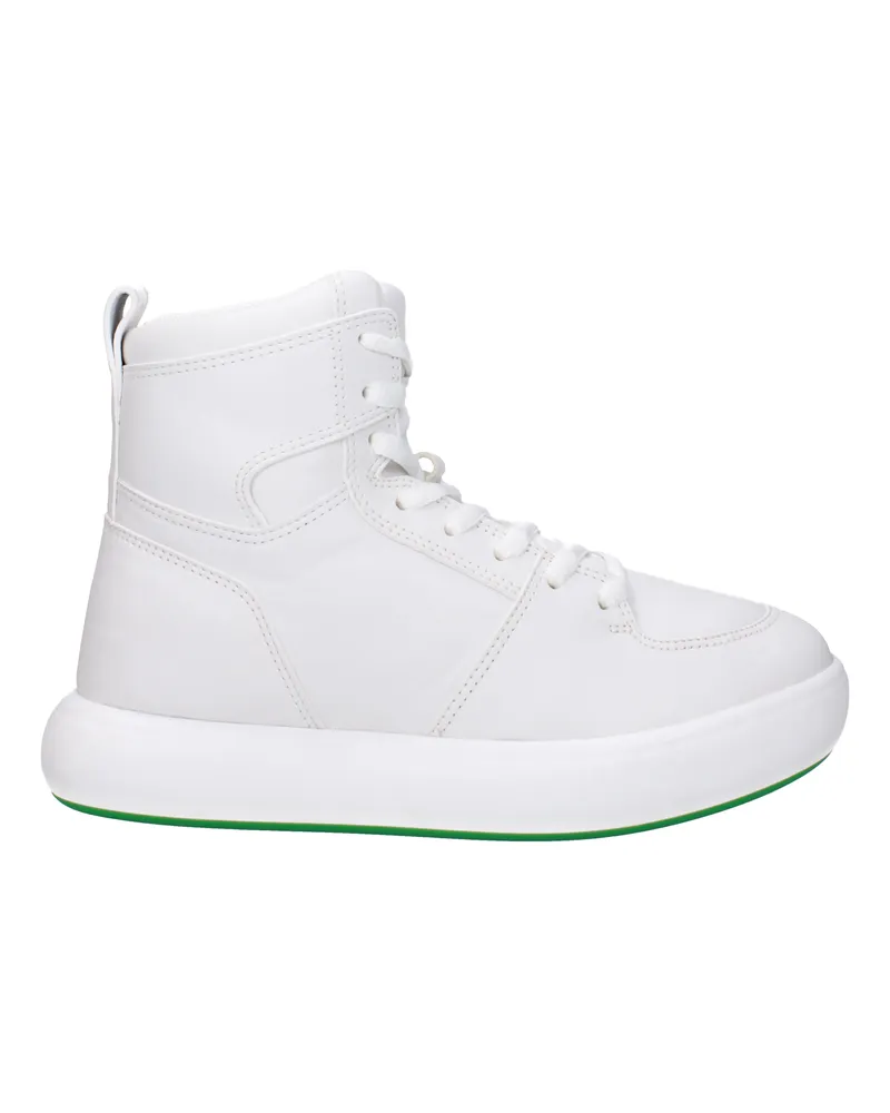Bottega Veneta Herrens Tennis-Sneaker Weiß/Parakeet-Leder -