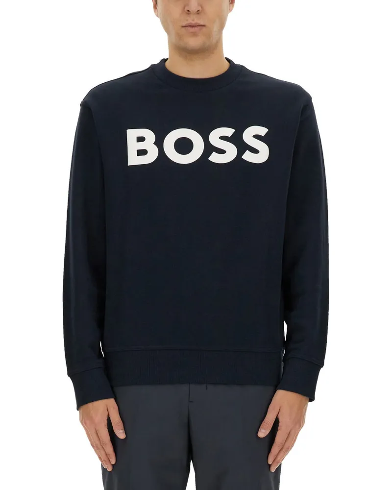 HUGO BOSS Sweatshirt mit Logo Blue