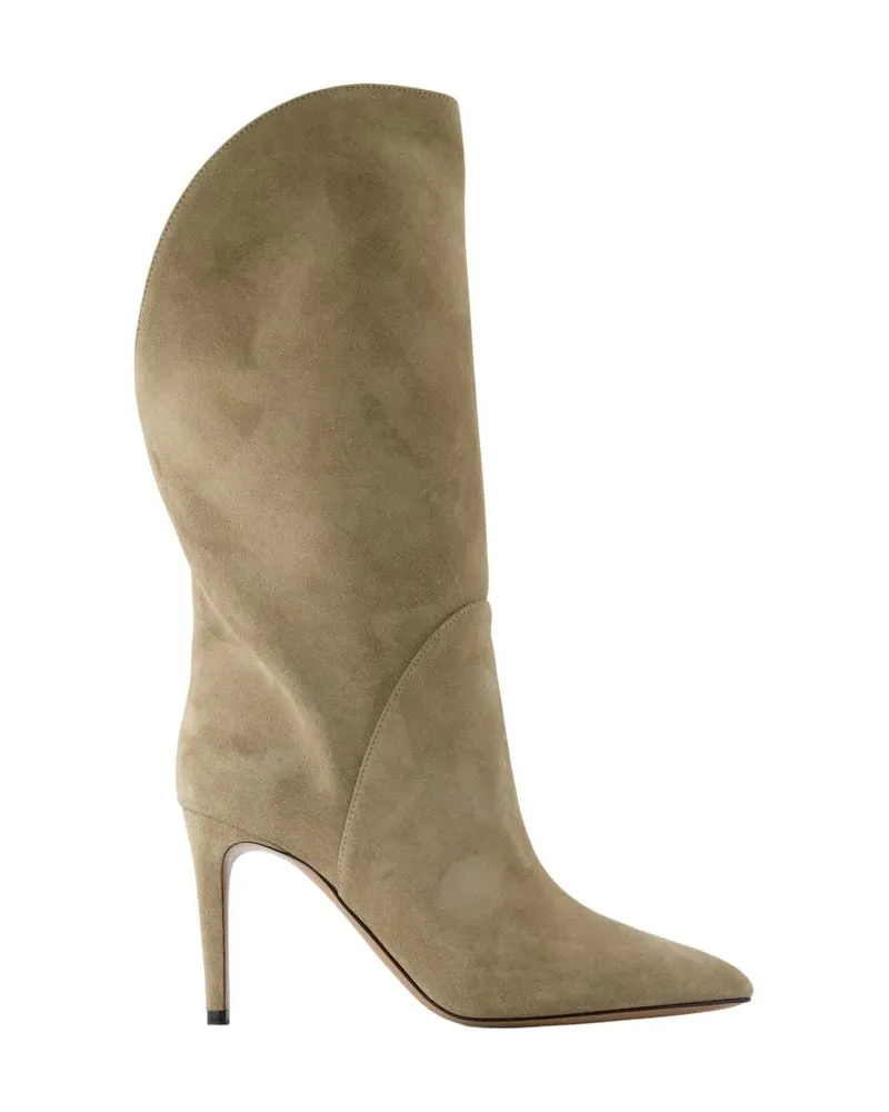 Paris Texas Gaia Midcalf 85 Stiefel  Leder Beige Beige
