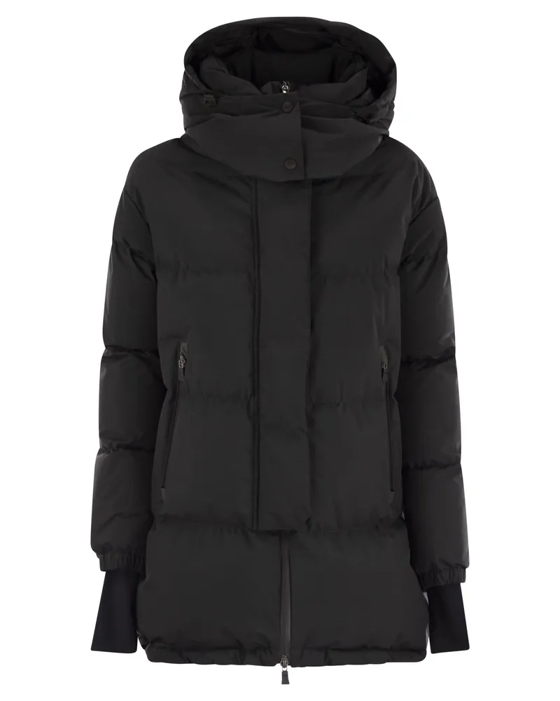 Herno Medium 2 Layer Hooded Down Jacket Black