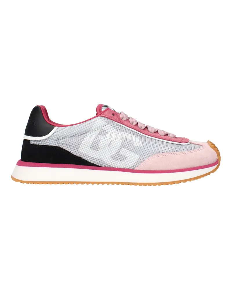 Dolce & Gabbana Dolce&Gabbana Damens Sneakers Stoff Grau/Rosa -