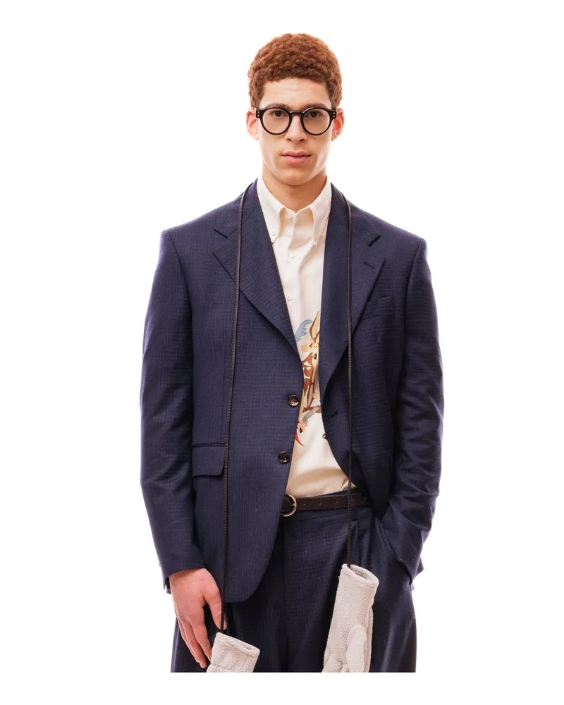 LC23 RIPSTOP WOLL NAVY Blazer 