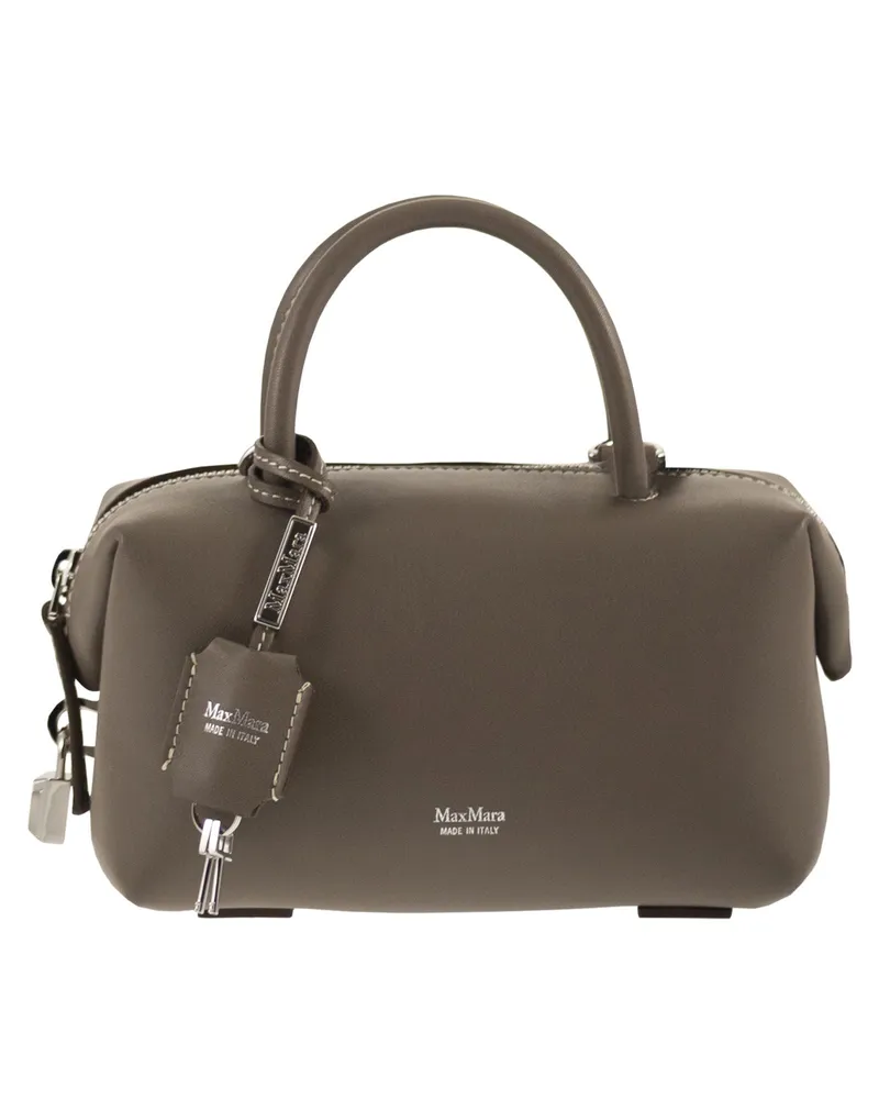 Max Mara Holdalls Kleine Umhängetasche aus Naturleder Turtledove
