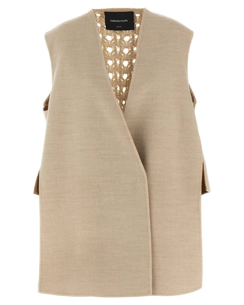 Fabiana Filippi Tricot Wollweste Beige