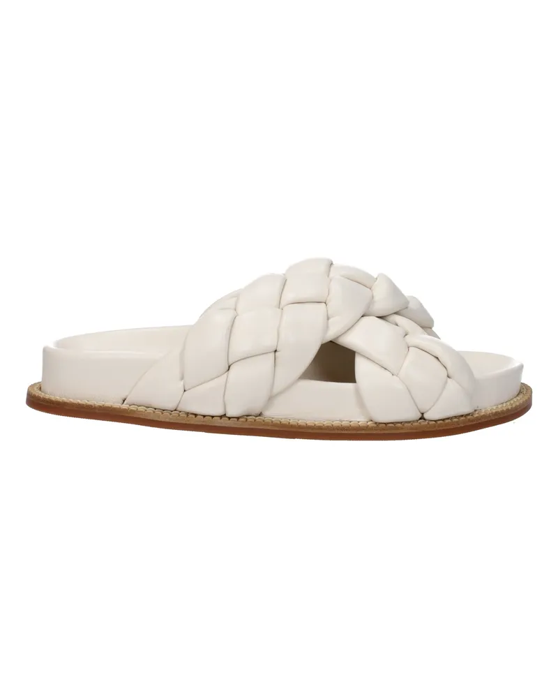 Fabiana Filippi Frauen 's Hausschuhe und Hufe Leder beige/Elfenbein -