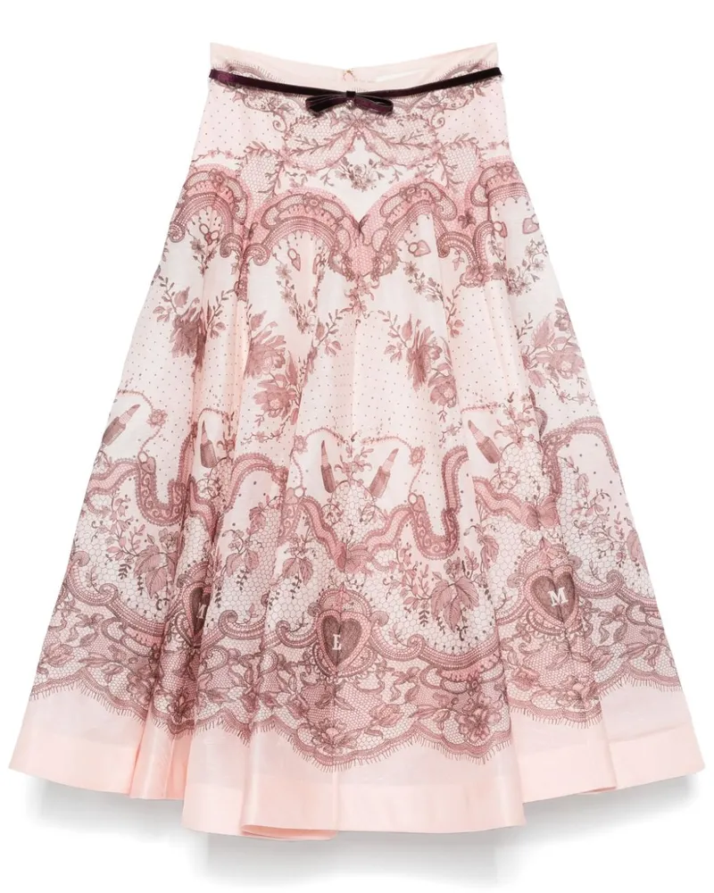 Zimmermann Crush Seidenmischrock Pink