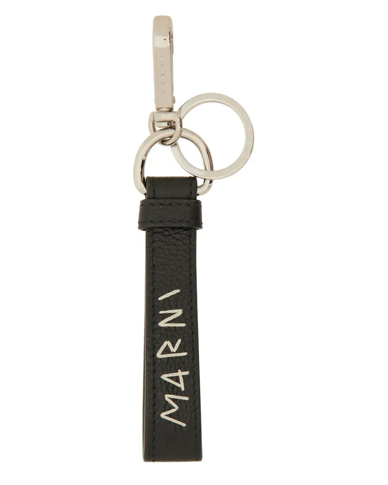 Marni Keychain mit "Marni -Mending" -Fotografie Black