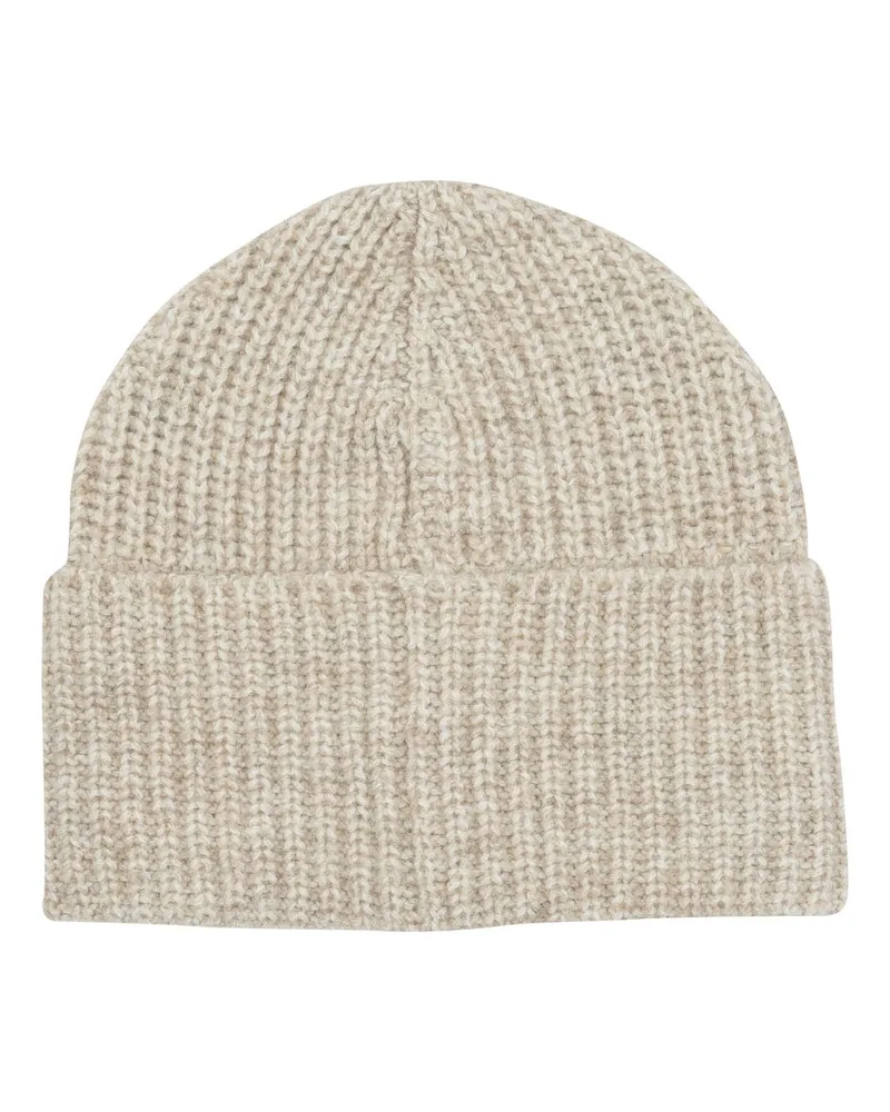 Brunello Cucinelli Mütze aus Wolle, Alpaka und Kaschmir Beige