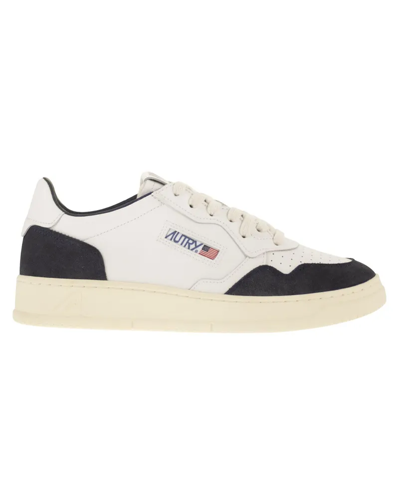 AUTRY Medalist Low-Sneaker aus Leder und Wildleder White