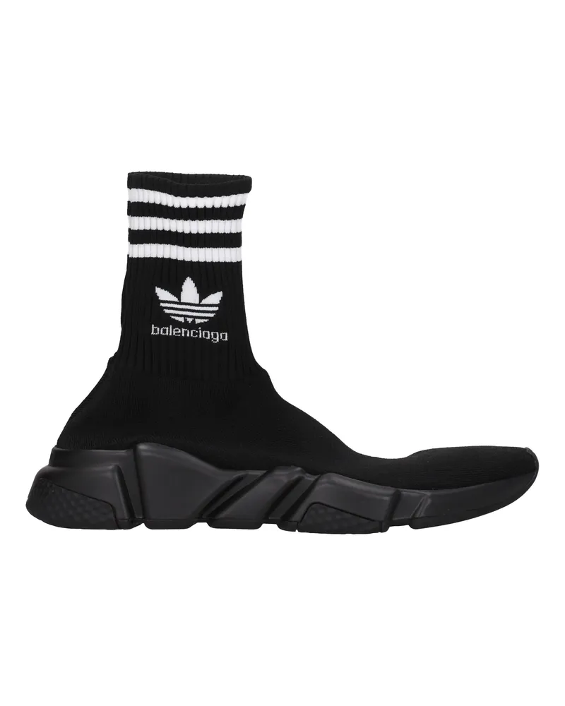 Balenciaga Turnschuhe Adidas Speed Herrens Stoff Schwarz/Weiß -