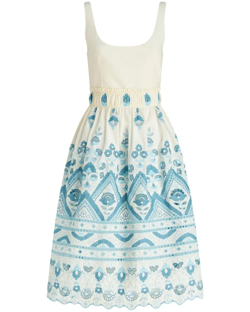 Etro Cotton Mischkleid White