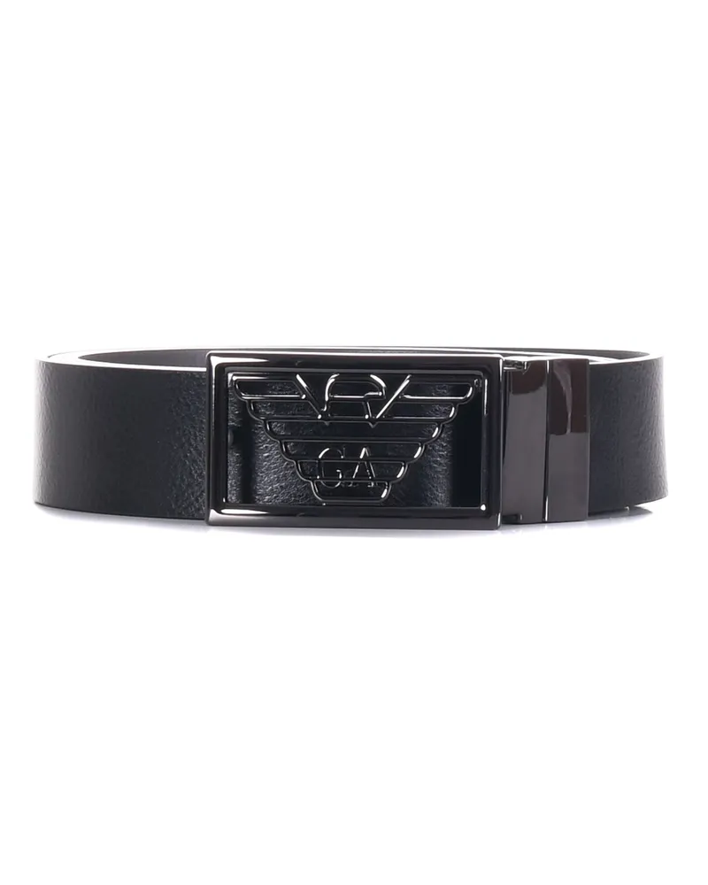 Emporio Armani Reversible Ledergürtel Black
