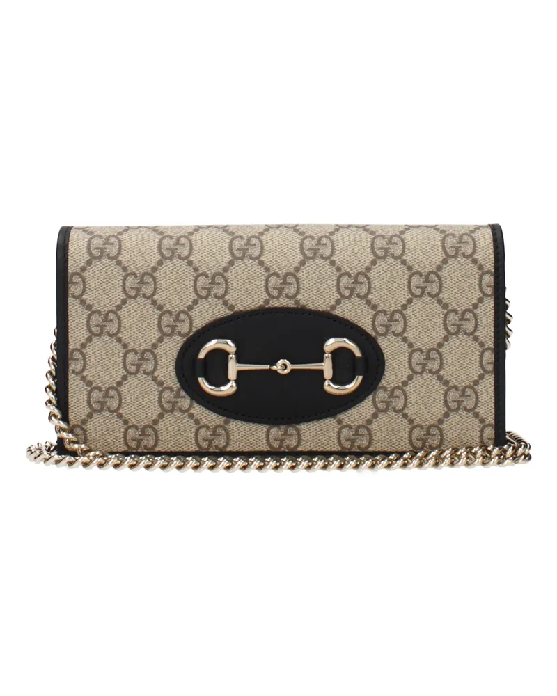 Gucci Pochette Horsebit 1955 Damens Stoff Beige/Braun -
