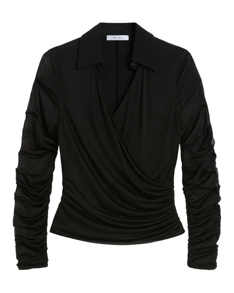 Max Mara Trikot und Tulle Bluse Nero