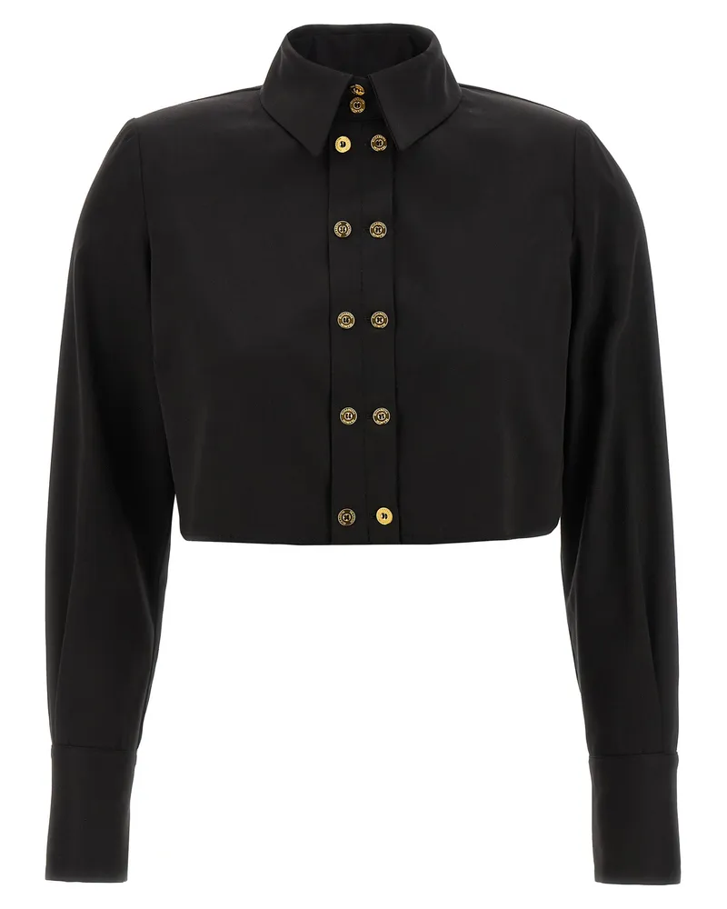 Elisabetta Franchi Cropped Shirt Black