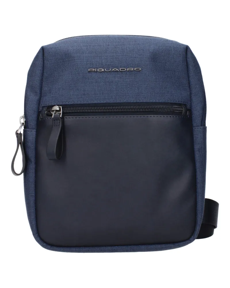 Piquadro Herrens Blaue Umhängetaschen aus Stoff -