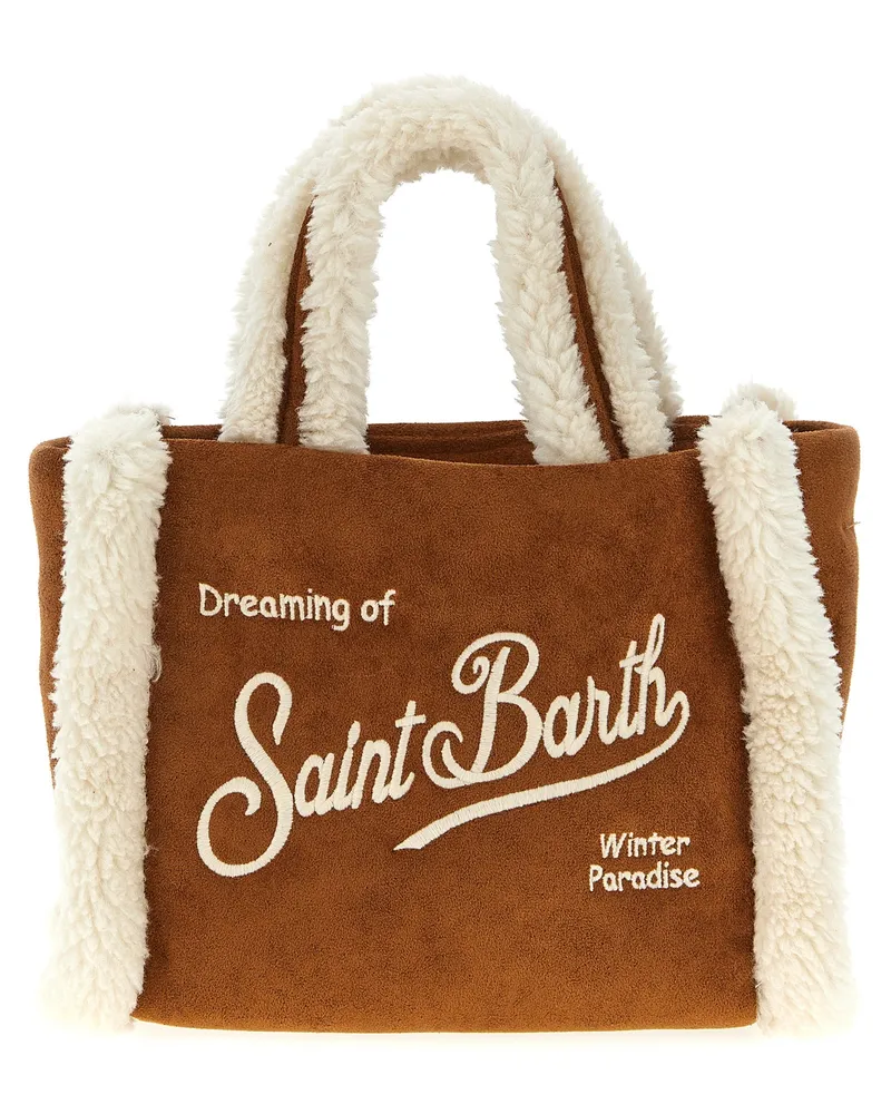 MC2 Saint Barth Vanity Mini Shearling' Handtasche Brown