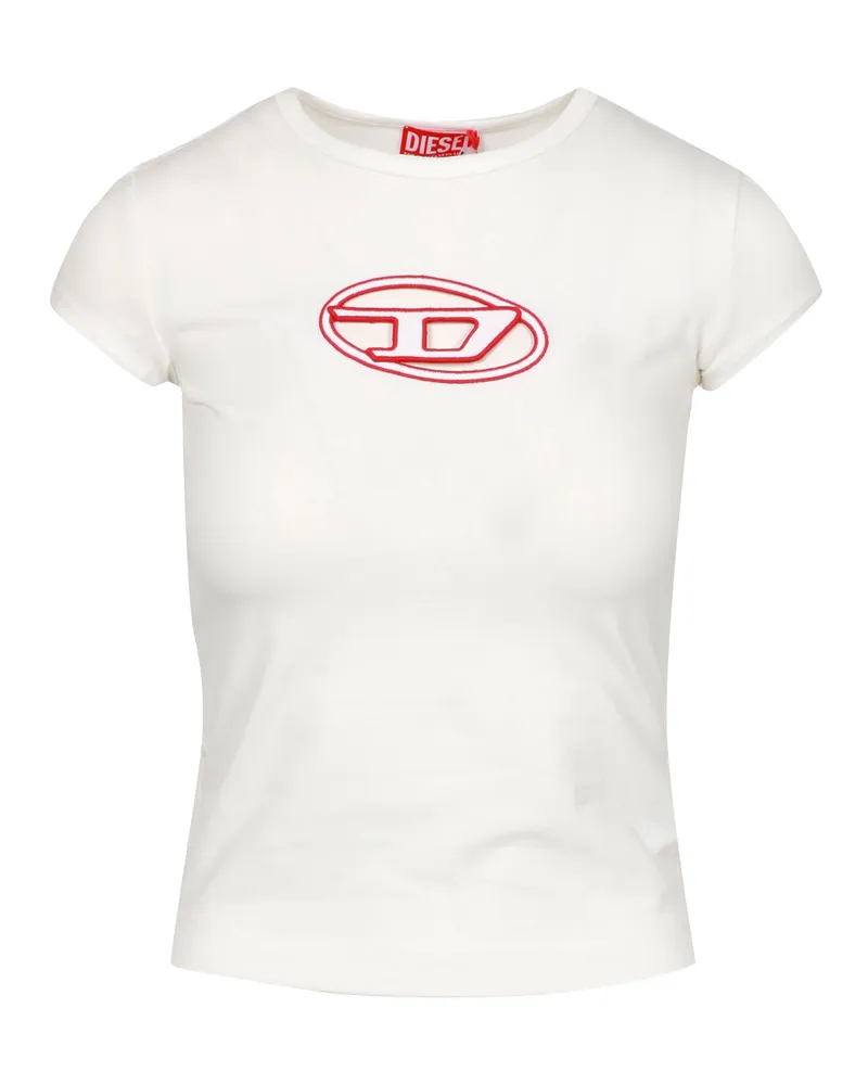 Diesel T -Shirts und Polos Bianco+rosso
