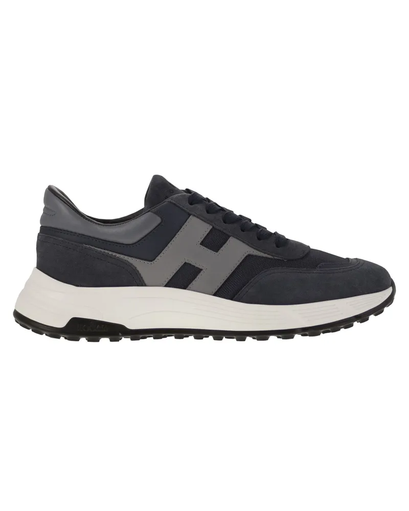 Hogan Hyperlight Suede und Leinwand -Turnschuhe Avio